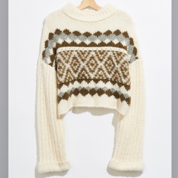 Free People Alpine Crop Mock Neck Sweater XS NWT - Picture 4 of 7